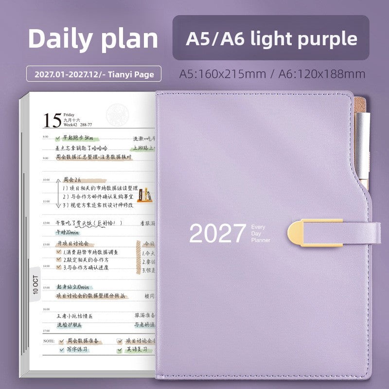 2027 Daily Planner with Gold Foil