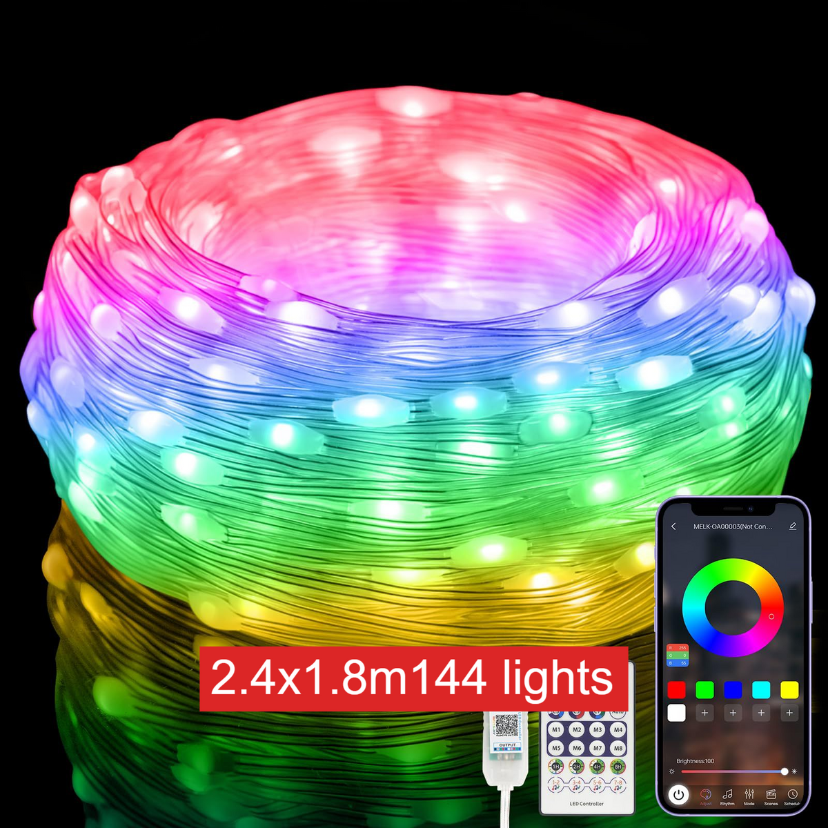 Music-Sync LED Curtain Lights