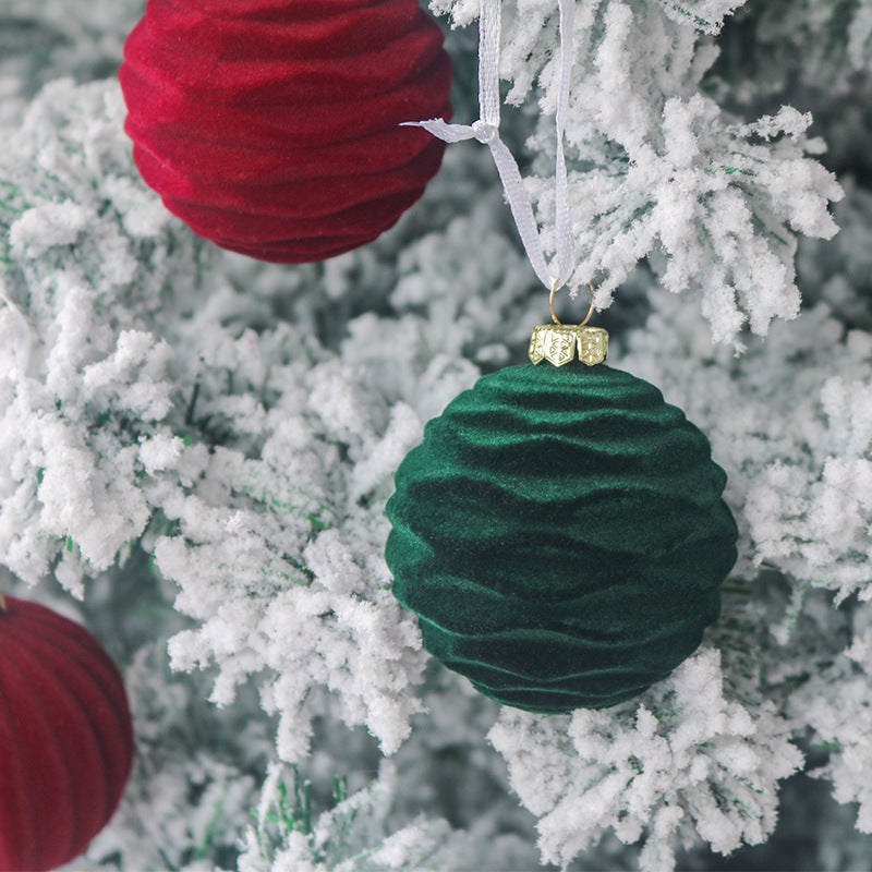 Velvet Christmas Ball Ornaments
