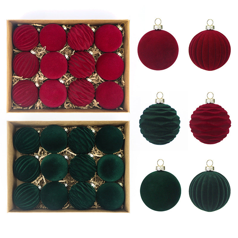 Velvet Christmas Ball Ornaments