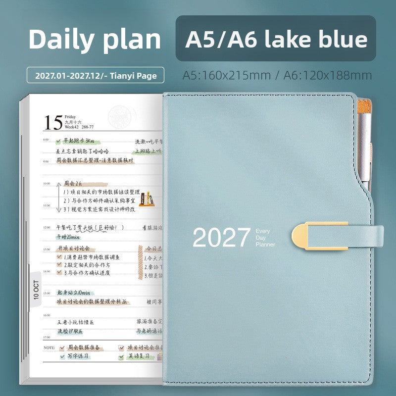 2027 Daily Planner with Gold Foil