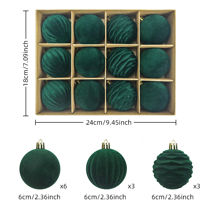 Velvet Christmas Ball Ornaments