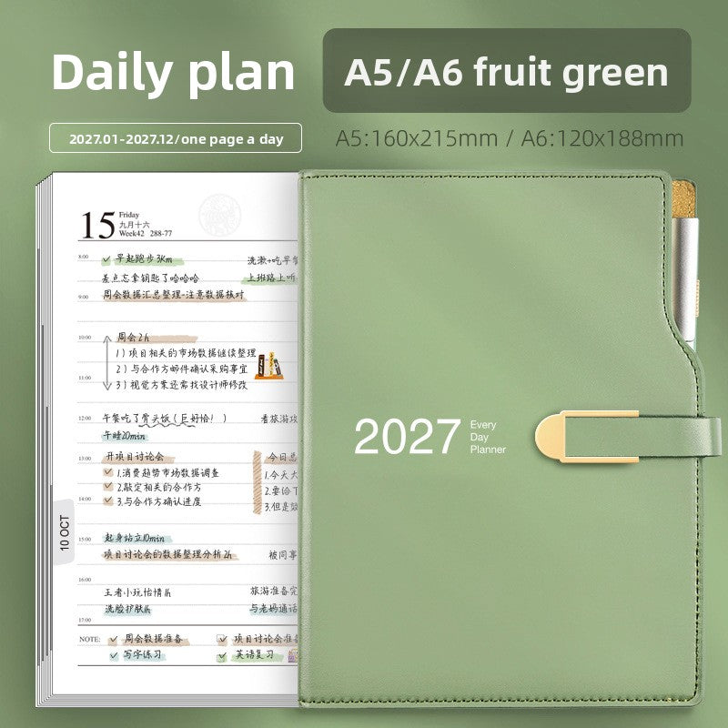 2027 Daily Planner with Gold Foil
