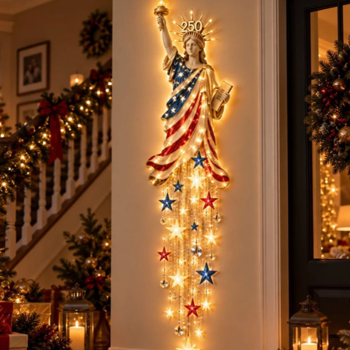 Lighted Christmas Tree & Wreath Door Decoration