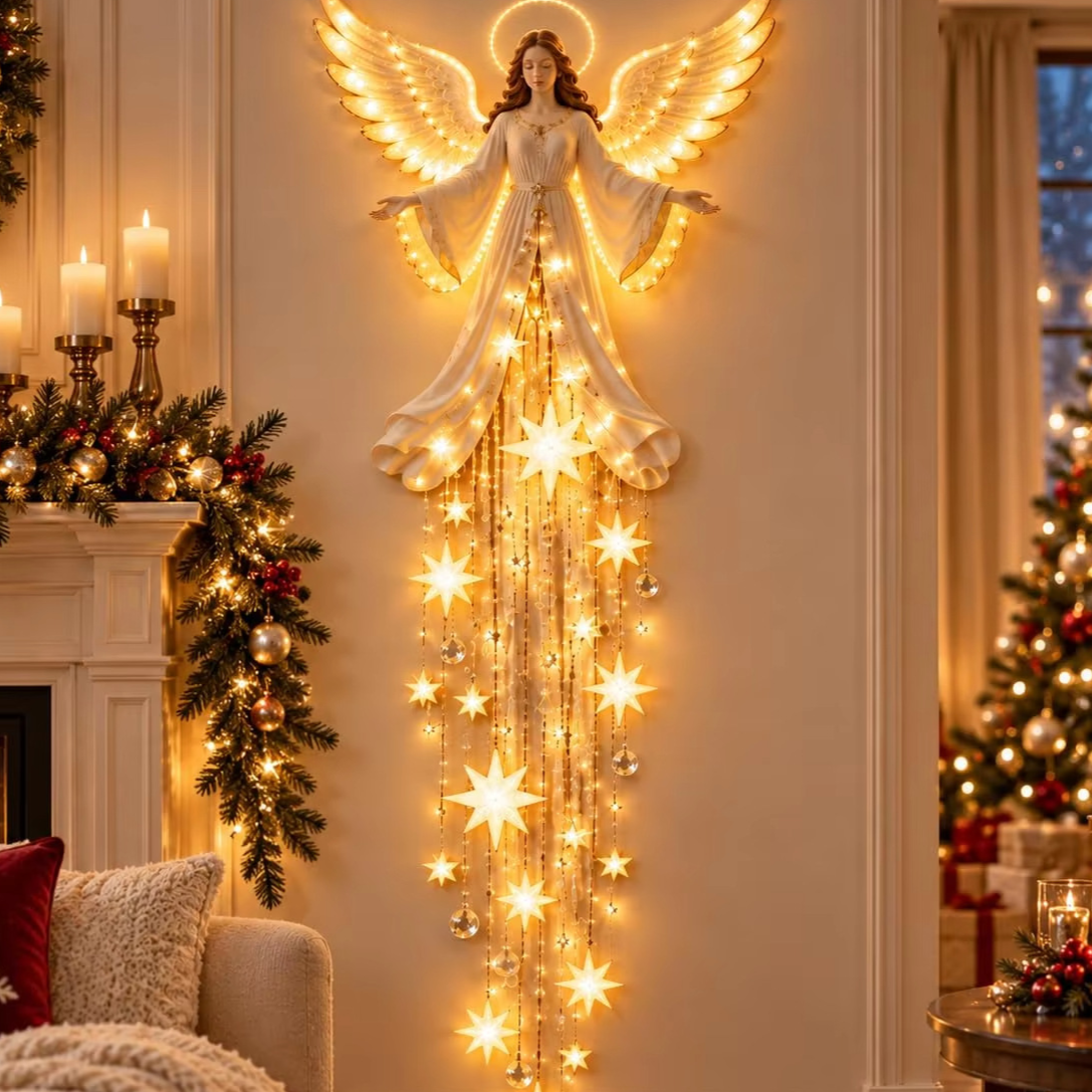 Lighted Christmas Tree & Wreath Door Decoration