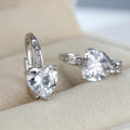 Heart-Shaped Zircon Earrings