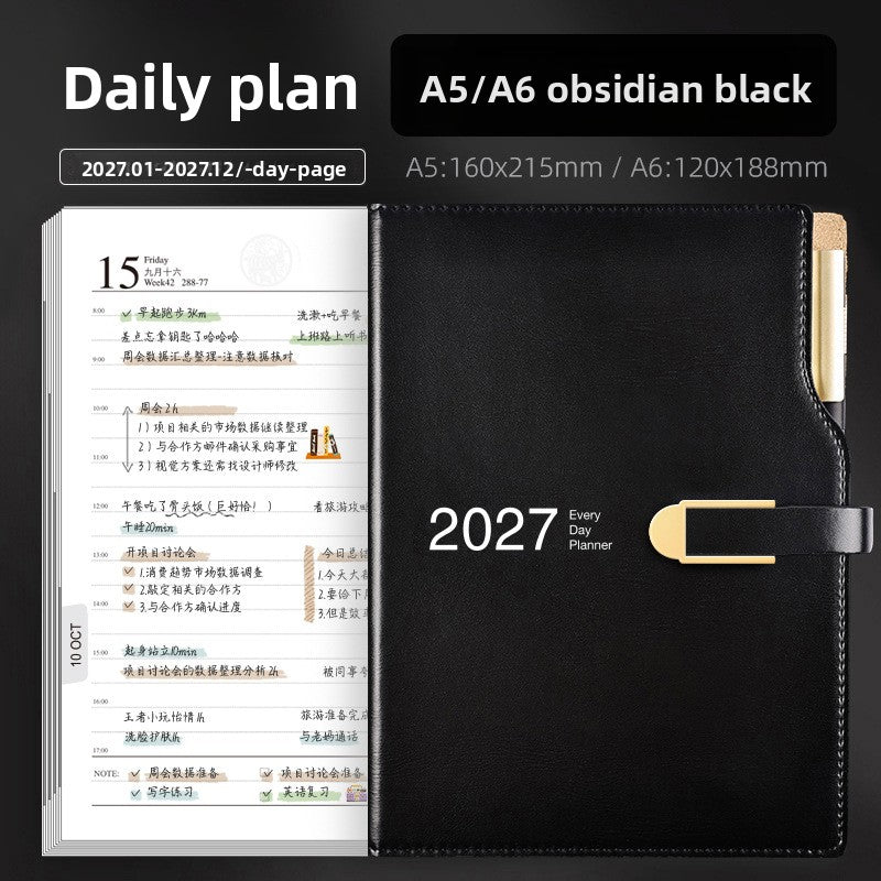 2027 Daily Planner with Gold Foil
